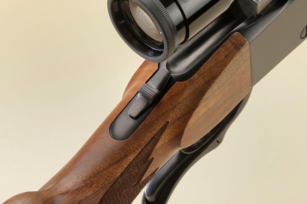 As Bill Ruger wanted it, every component on the No. 1 is finished to perfection including hard to polish areas like the port going into the chamber. Tang safety makes this a perfect gun for either right- or left-handed shooters.
